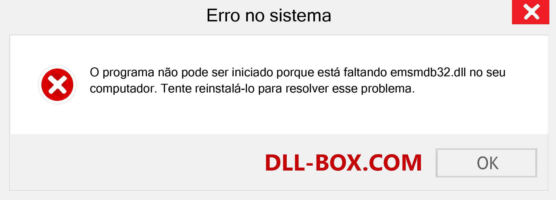 Arquivo emsmdb32.dll ausente ?. Download para Windows 7, 8, 10 - Correção de erro ausente emsmdb32 dll no Windows, fotos, imagens